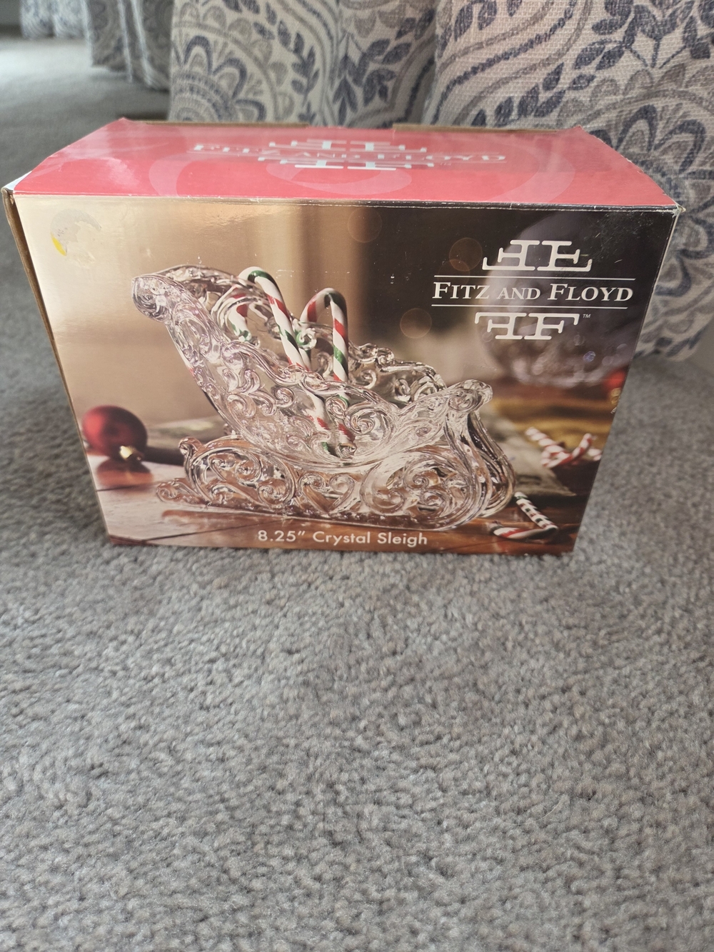 Fitz and Floyd Clear Crystal Holiday Sleigh